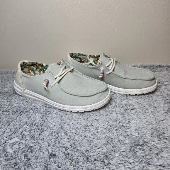 Hey Dude Wendy Fringe Sage Loafers Women's Shoes Size 9 - Picture 2 of 9